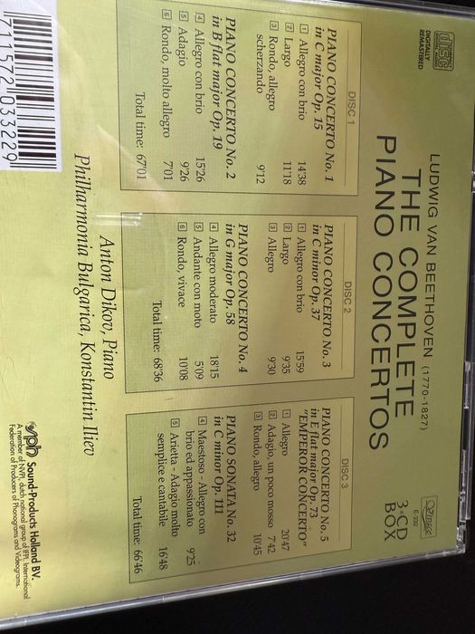 Beethoven – The 5 Piano Concertos – Anton Dikov, Sofia Orchestr, Iliev