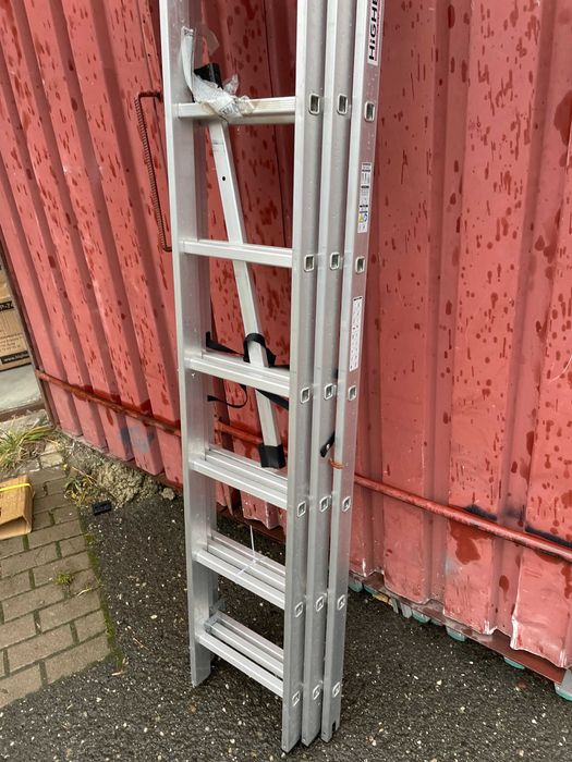 Drabina aluminiowa z opcją na schody 3x8 HIGHER 4,70m Hobby II Gat