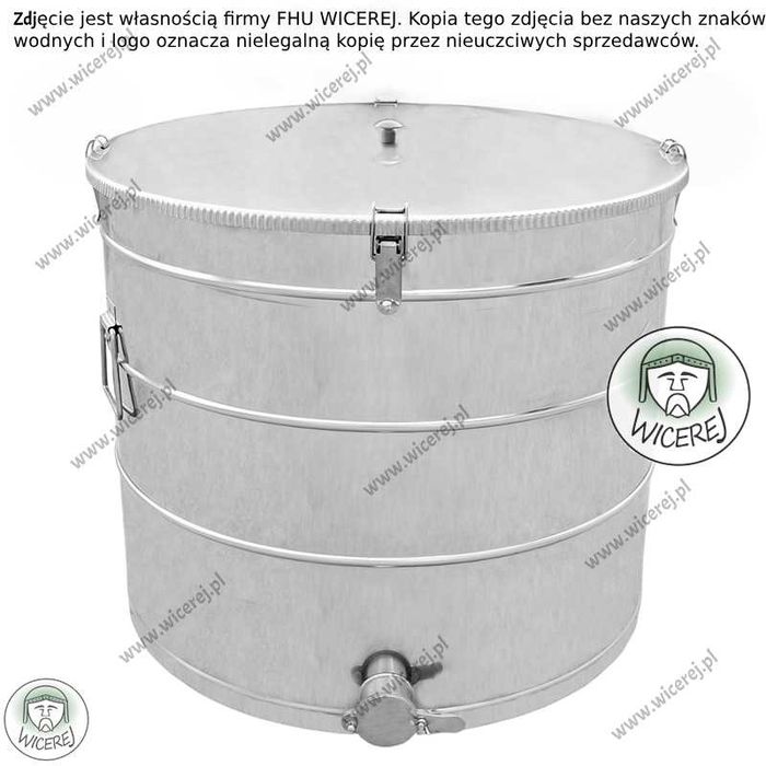 PREMIUM Odstojnik do miodu 150L z ZATRZASKAMI nierdzewny kwasoodporny