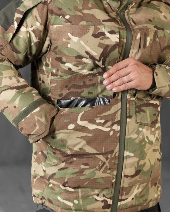 Тактична куртка зимова мультикам бушлат утеплений військовий форма зсу