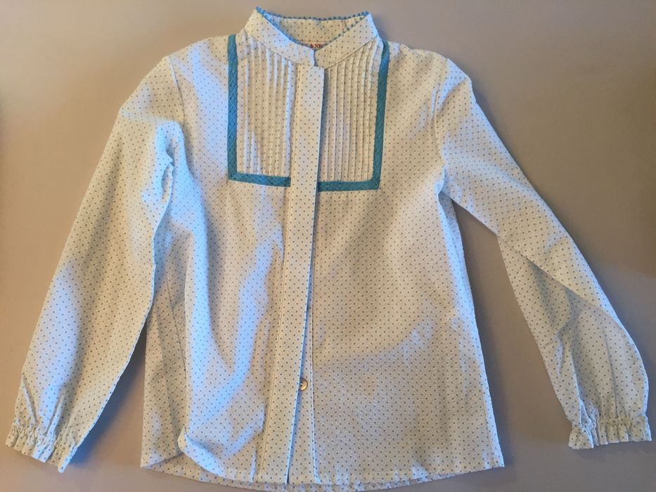 Blusa/Camisa pintas turquesa neck neck T 6 anos