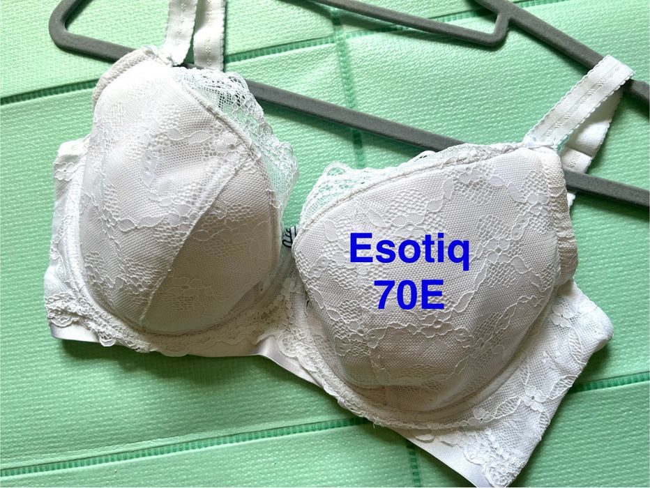 Esotiq biustonosz push up 70E biały koronkowy