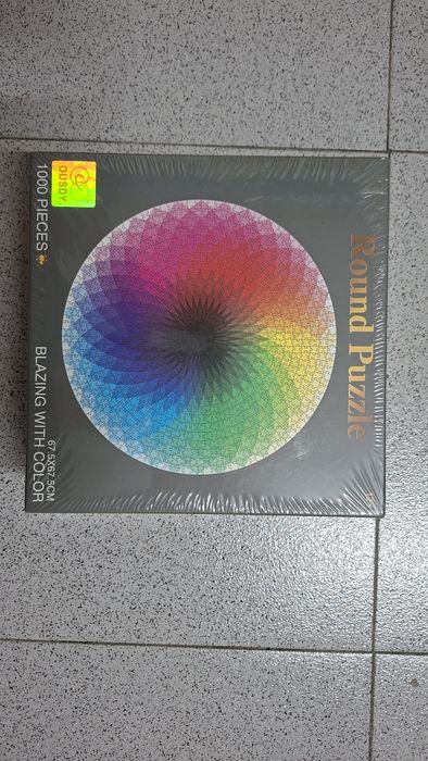 Puzzle 1000 pecas redondo cores NOVO