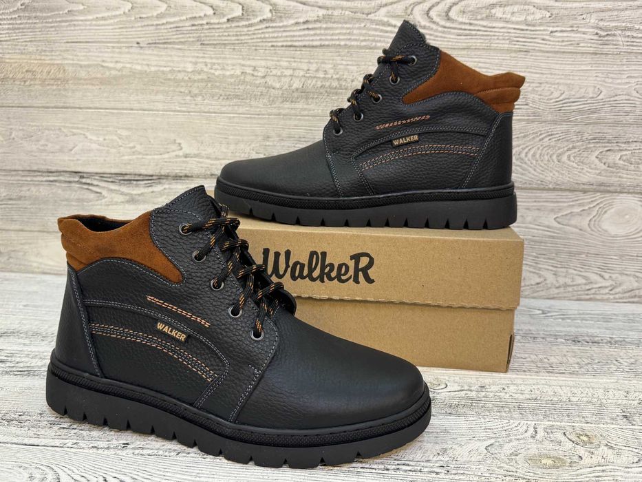 Зимові черевики на хутрі. Натуральна шкіра! змійка шнурок Розмір 40-48