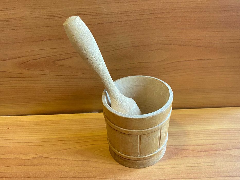 Дерев'яна ступка. Дерево. Нове.