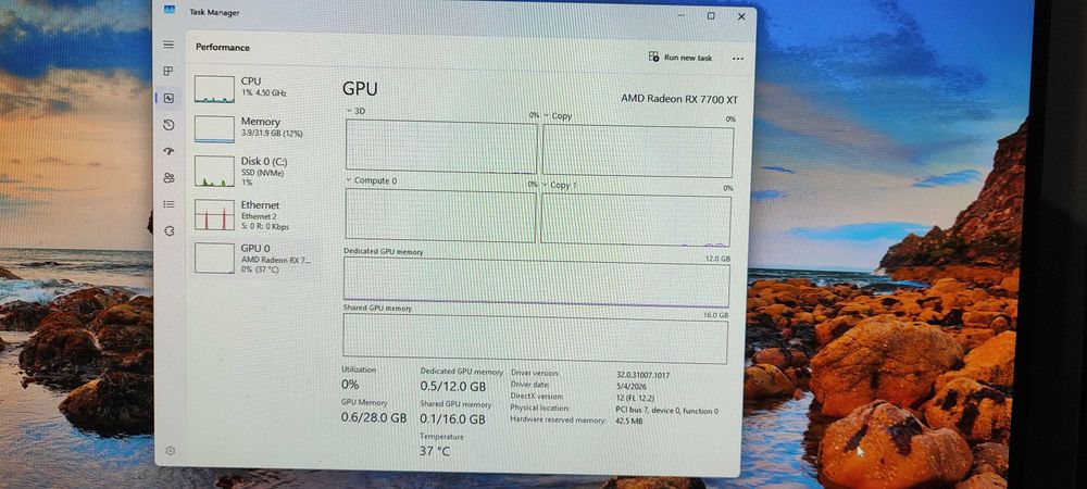 Computador Gaming 1tb 7700xt 32gb