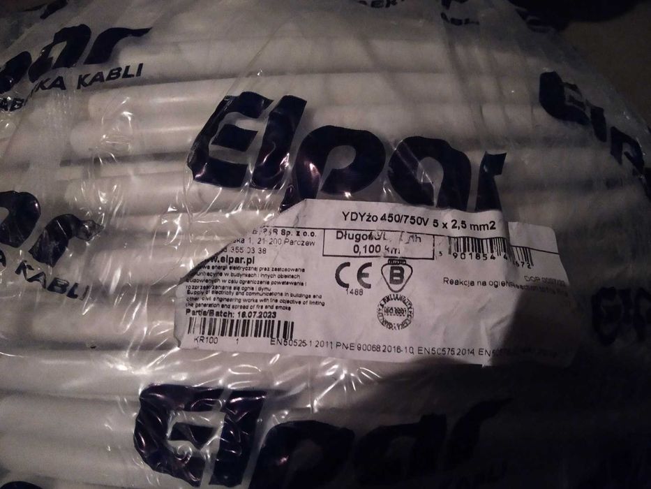 Kabel YDYżo 450/750V 5*2,5mm²