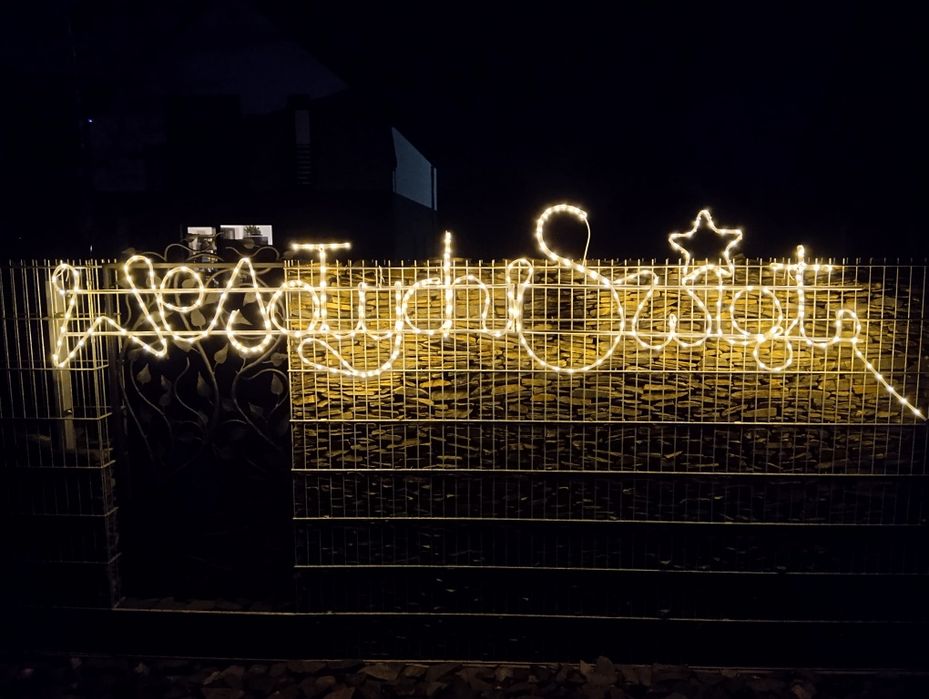 Napis Świąteczny LED
