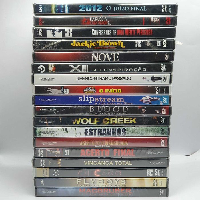 Lote 3/2 - Pack de 18 Filmes Novos e Selados em DVD - Ref. VI