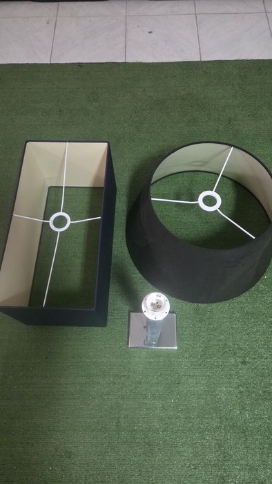 Abajur de teto azul e preto