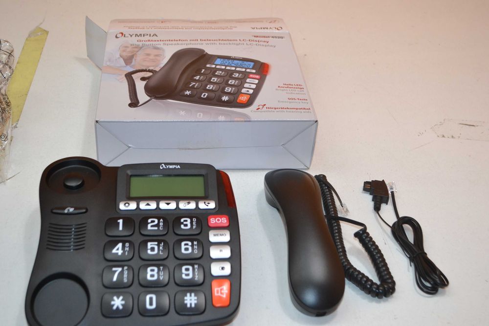 Telefon przewodowy stacjonarny Olympia 956646 duże przyciski