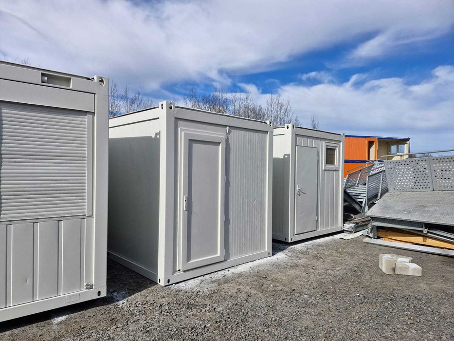 Kontener socjalny biurowy magazynowy mieszkalny 6x2,5 m biały