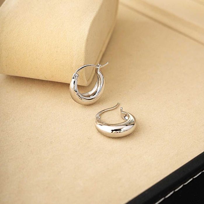 KOL3.2 Kolczyki koła Chunky Hoop srebro 925 Sterling Silver śr. 17mm