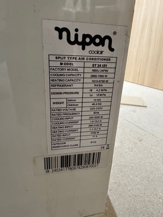 Ar Condicionado Nipon 24000
