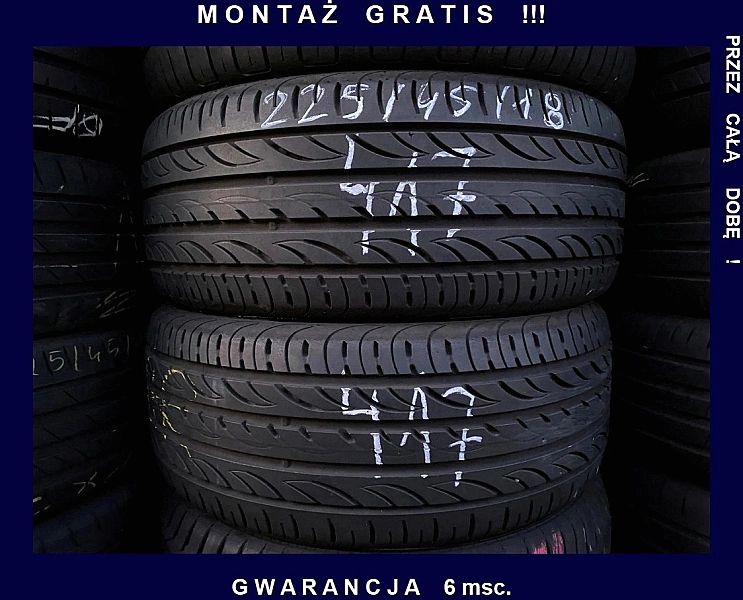 225/45/18 Pirelli P Zero Nero_6,5mm_2szt_(417)