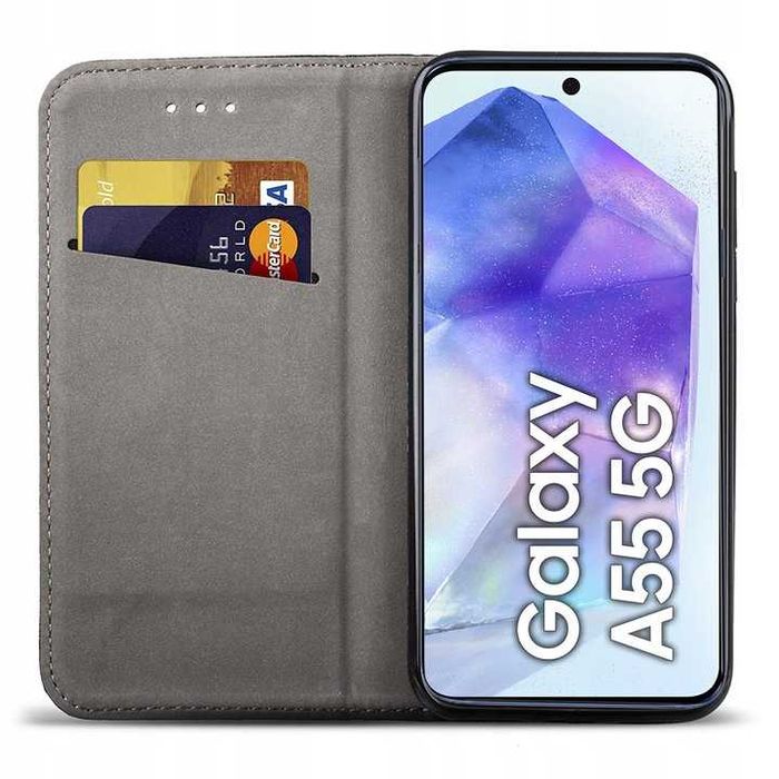 2x Etui Smart Magnet do Samsung Galaxy A55 5G + Szkło Hartowane