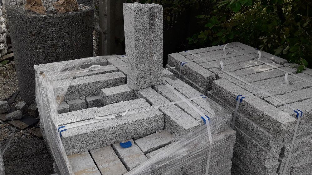 PALISADA OGRODOWA granitowa cięta 10x10x50 ŚLĄSK
