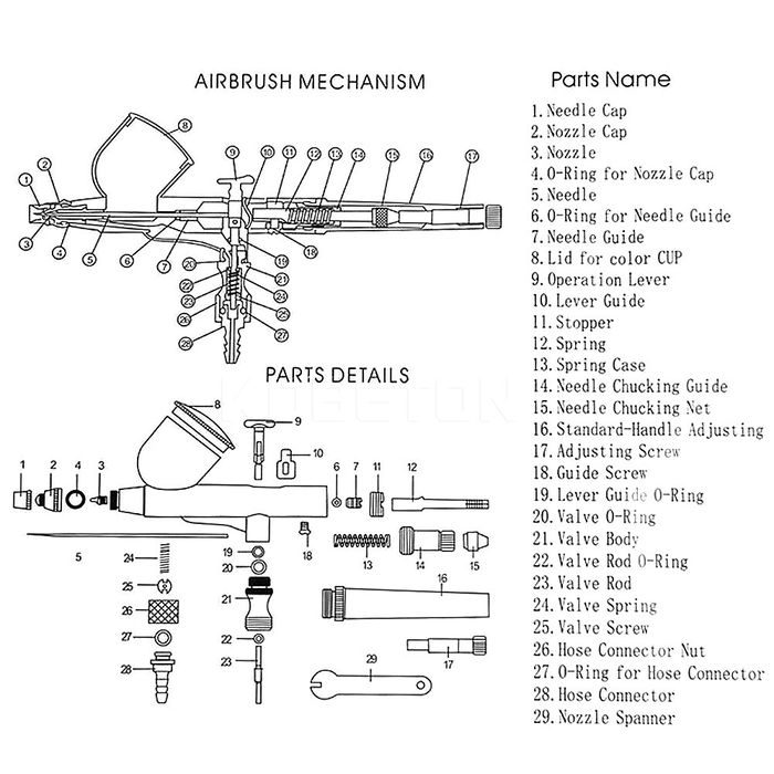 Аэрограф для авто, аерограф пневматичний, краскопульт мини, фарбопульт