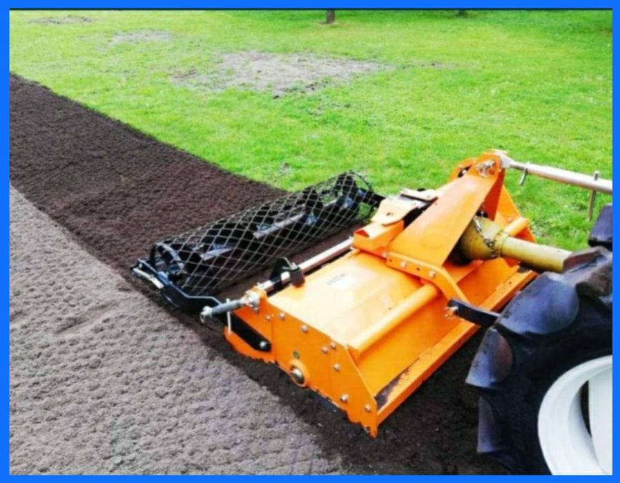 Usługi ogrodnicze glebogryzarką separacyjną, koszenie trawy