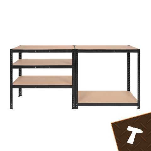 Regał Magazynowy Metalowy 1000kg Mocny Czarny Garaż Piwnica 180x90x40 OKAZJA