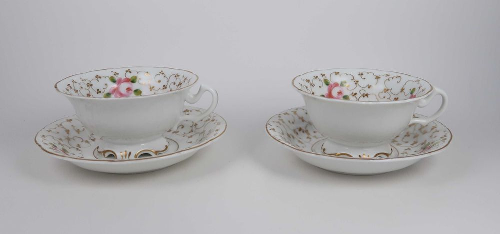 Par de Chávenas Vista Alegre - Pintura Manual