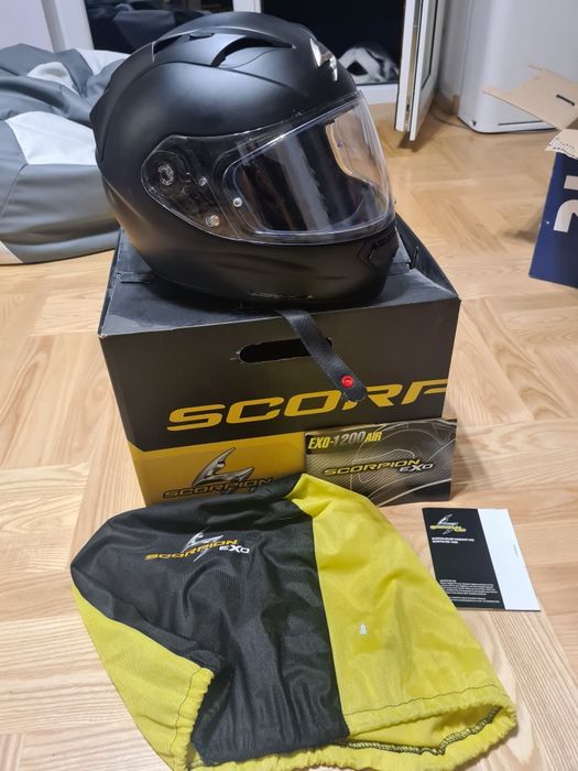 Kask motocyklowy Scorpion Exo 1200 Air Solid rozm S czarmy mat 55-56cm
