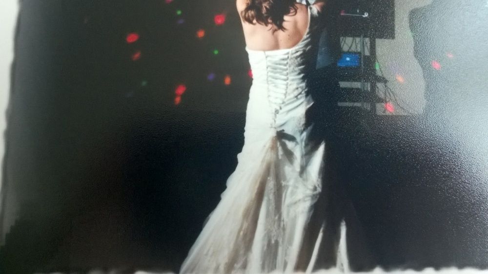 baixa de preço! vestido de noiva longo, modelo A, em renda