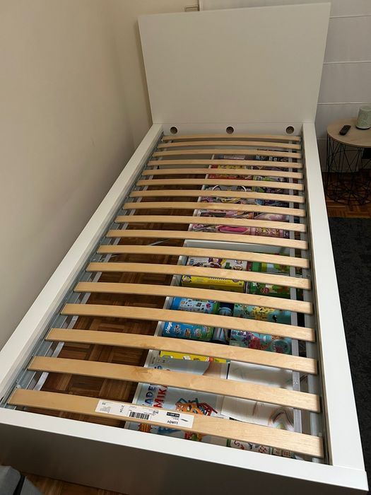 Cama solteiro c/2gavetoes+estrado e colchão