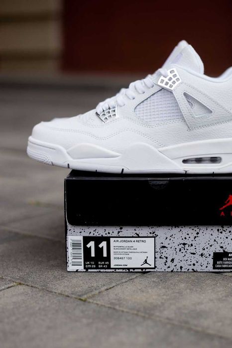 Мужские кроссовки Nike Air Jordan Retro 4 "White" Размеры 40-46