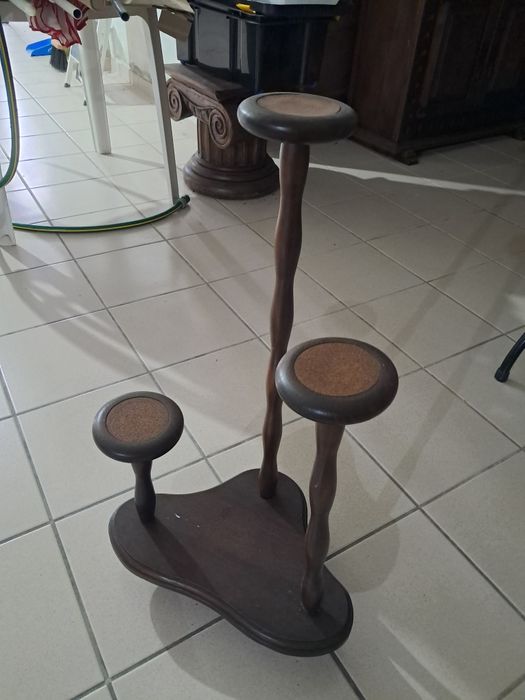 Suporte madeira velas