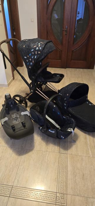 Zestaw Cybex- gondola, stekarz , spacerówka, nosidełko, baza! Jak nowe