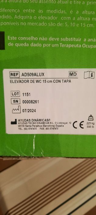 Elevador de WC para sanitas