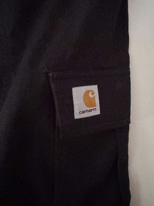 Carhartt czarne spodnie bojówki 32 32 wzmacnianie
