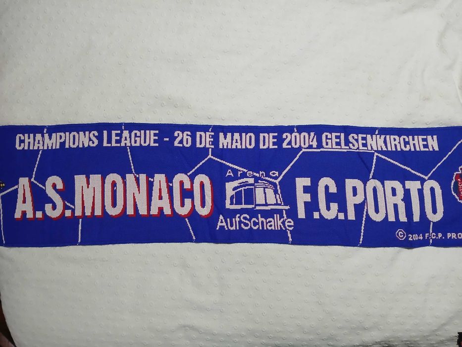 Cachecol A.S.Monaco/F.C.Porto Final 26/05/2004 em Gelsenkirchen