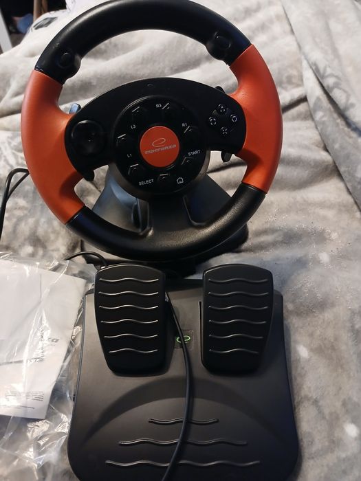 Kierownica do gier wyścigowa PC PS2 PS3 USB Z Pedałami Komputerowa