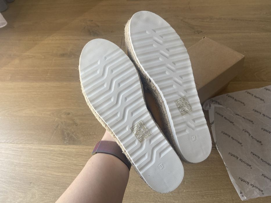 Nowe buty wiosenne żółte espadryle 37 plecione