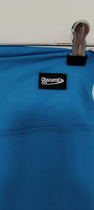 Calças fit tamanho M. Azuis. Usadas