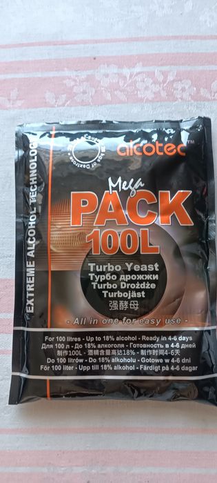 Drożdże gorzelnicze ALCOTEC Mega Pack na 100L