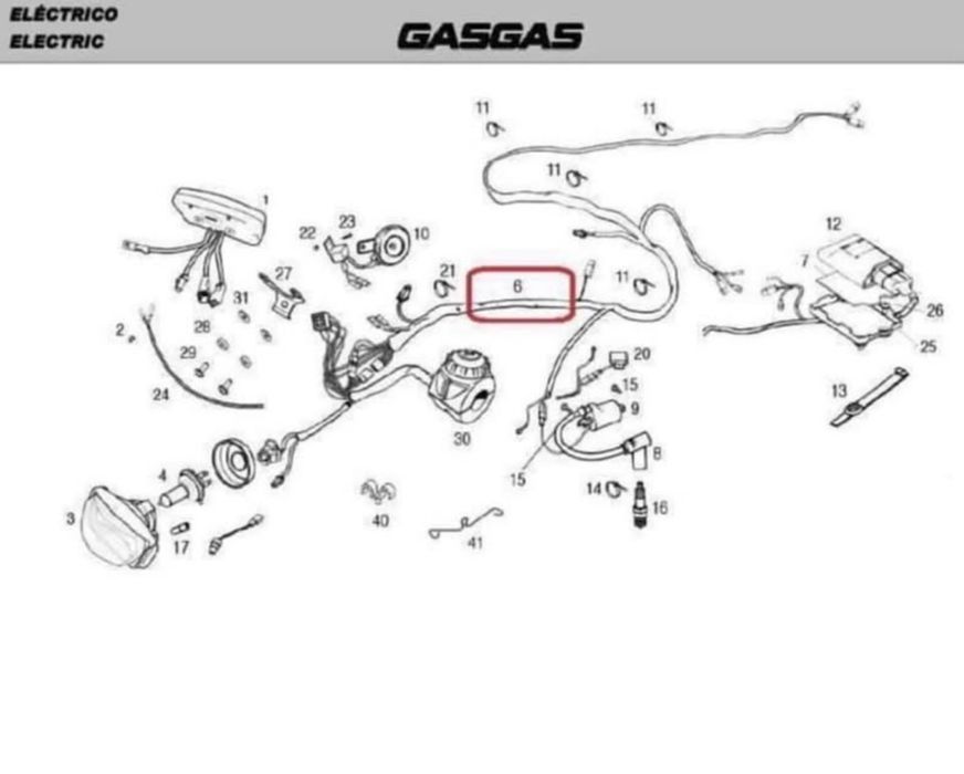 Instalação Eléctrica Completa GASGAS EC 250/300 para o ano de 2012