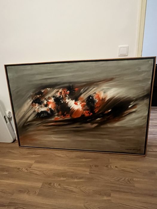 Quadro abstrato original grande (150x100 cm) – assinado  Cardoso Henrique (1991)