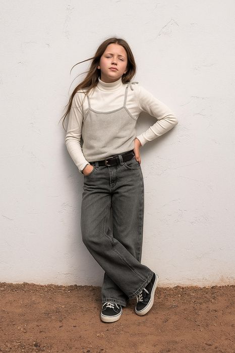 Водолазка zara білий гольф для дівчинки 148