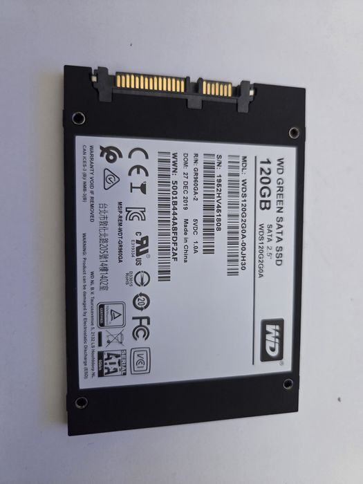Dysk 2.5 SSD WD GREEN 120GB WDS120G2G0A (Testy na zdjeciach)