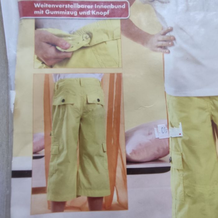 Żółte spodnie dziewczęce