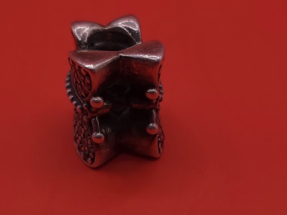Bardzo rzadki Pandora Charm Srebro Motyl Cyrkonie