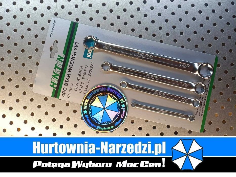 klucze TORX E6 X E8 E10 X E12 E14 X E18 E20 X E24 Klucze płaskie TORX