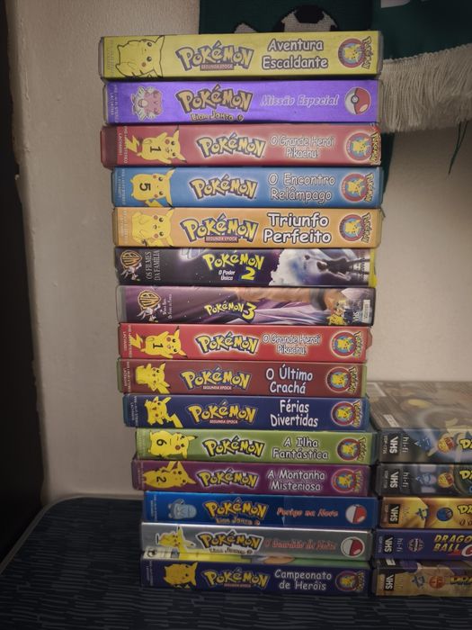 Coleção VHS pokemon e Dragon Ball