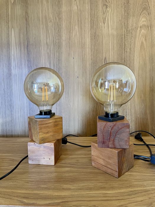 Candeeiros rústicos para mesinha de cabeceira