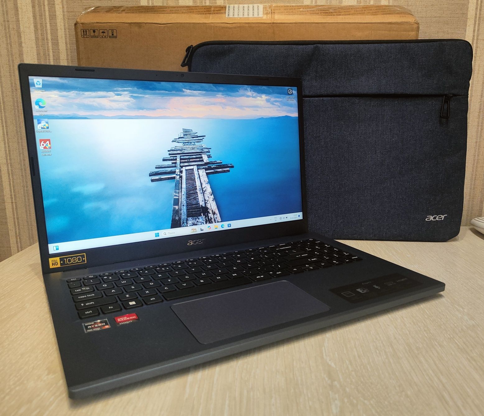 Acer Aspire 15,6" сенсорный FHD IPS, Ryzen 5 7520U, 8GB DDR5, 1Tb SSD ...