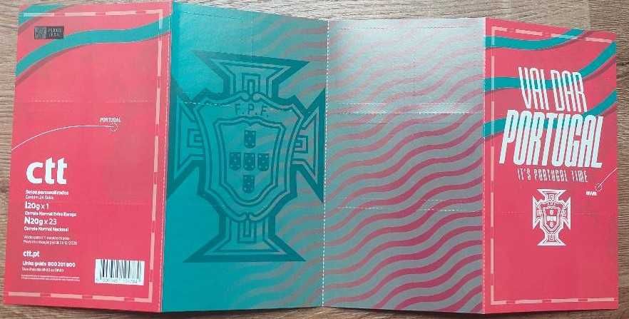 BOOKLET CTT 24 Selos auto adesivos SELEÇAO Portuguesa MUNDIAL FUTEBOL 2026
