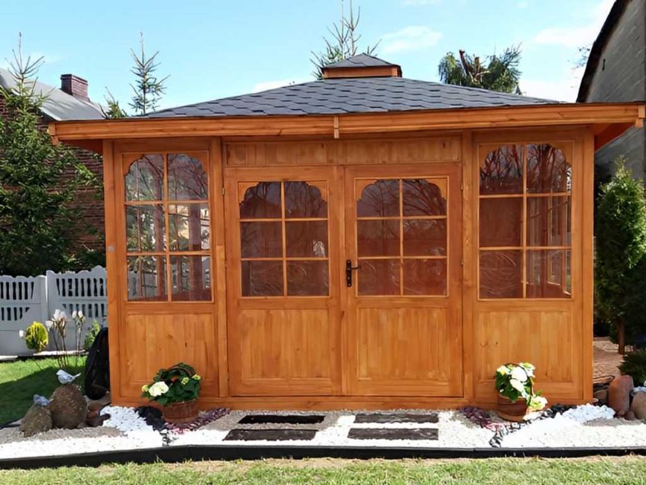 Altana 23 4x6 Szklana Z ozdobami Z Gontem i Impregnacją od PRODUCENTA